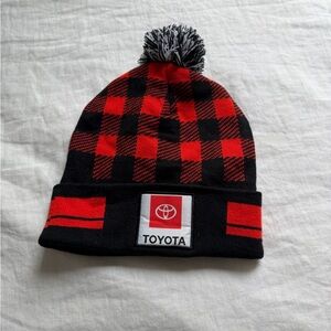 Toyota Red and Black Plaid Beanie